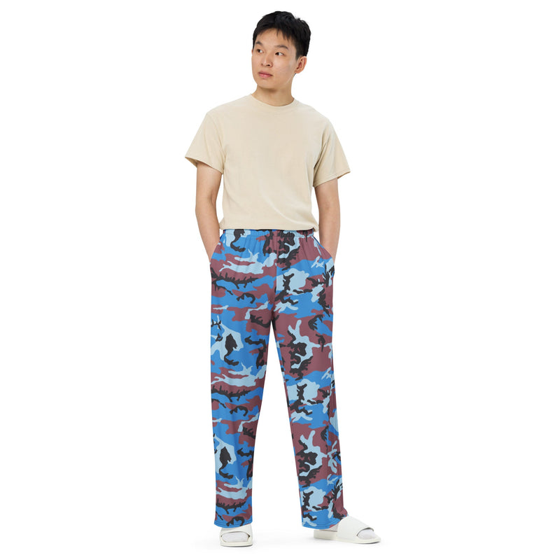 Cloud Brushstroke Ivory Coast CAMO Unisex Wide-Leg Leisure Pants - Pant