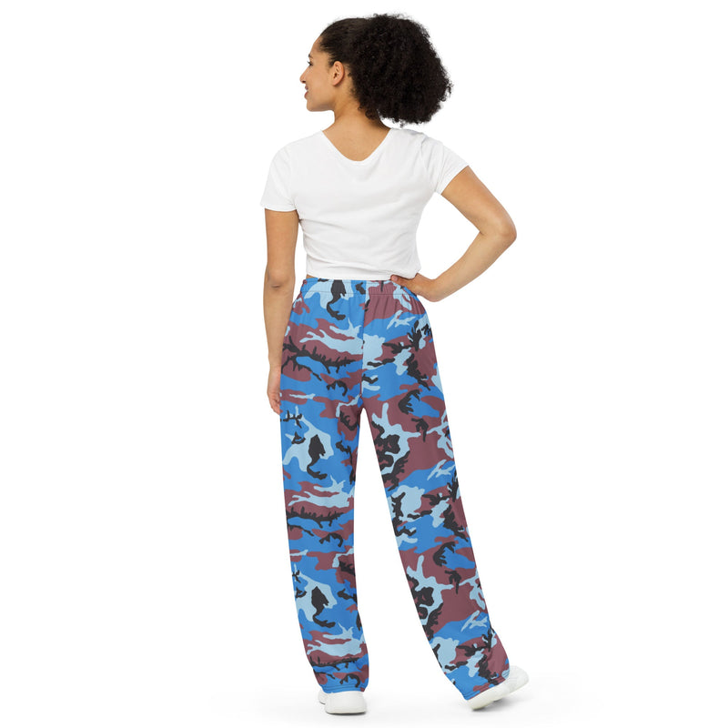 Cloud Brushstroke Ivory Coast CAMO Unisex Wide-Leg Leisure Pants - Pant