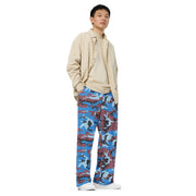 Cloud Brushstroke Ivory Coast CAMO Unisex Wide-Leg Leisure Pants - Pant