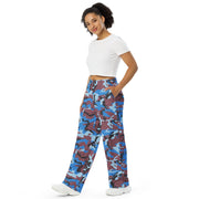 Cloud Brushstroke Ivory Coast CAMO Unisex Wide-Leg Leisure Pants - Pant