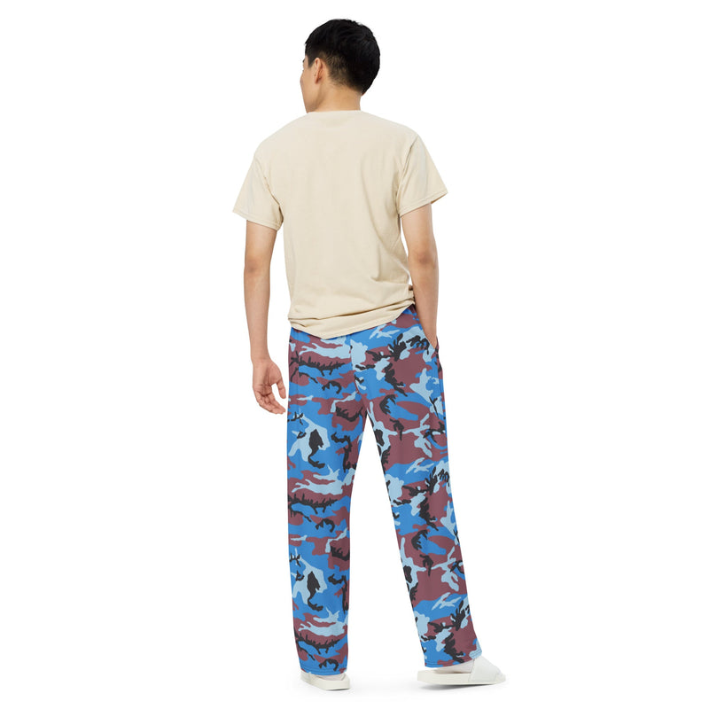 Cloud Brushstroke Ivory Coast CAMO Unisex Wide-Leg Leisure Pants - Pant