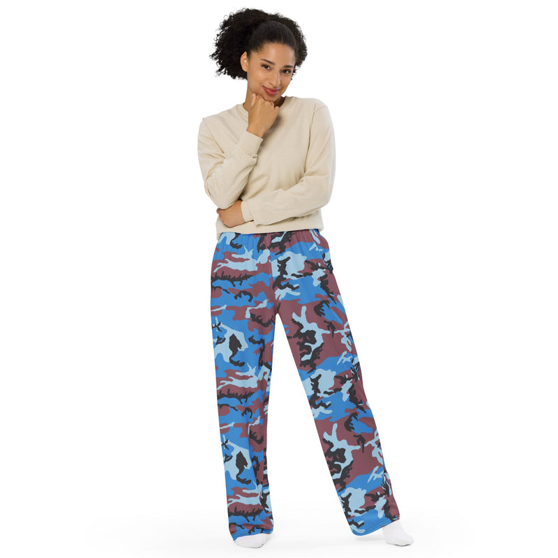 Cloud Brushstroke Ivory Coast CAMO Unisex Wide-Leg Leisure Pants - Pant