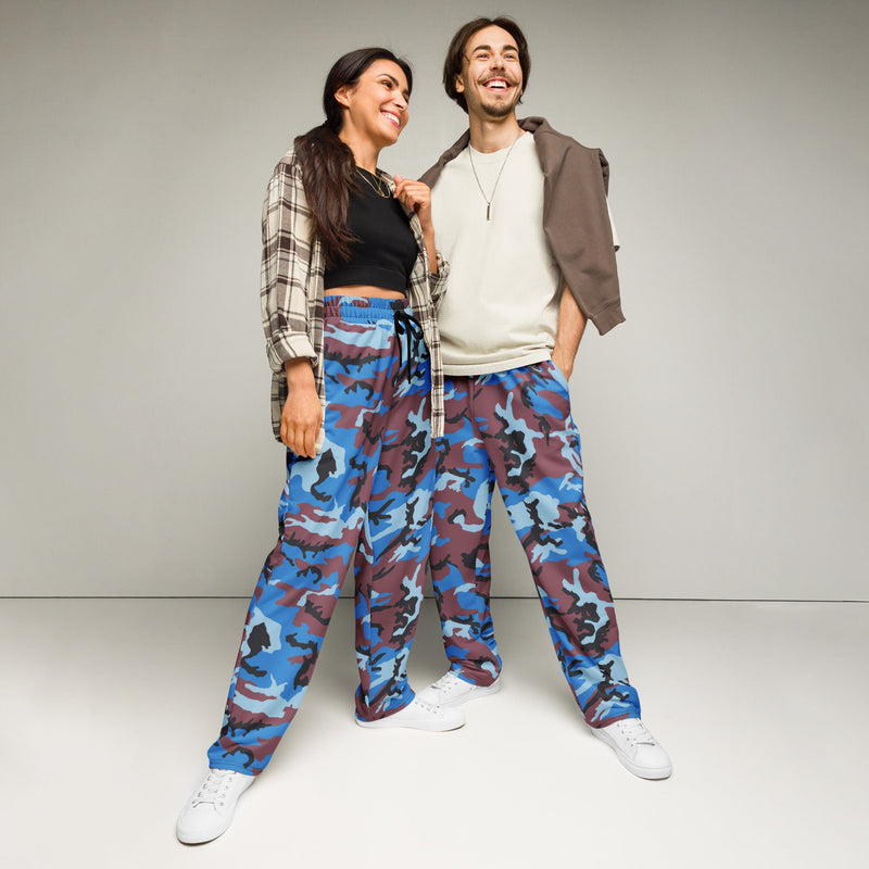Cloud Brushstroke Ivory Coast CAMO Unisex Wide-Leg Joggers - 2XS