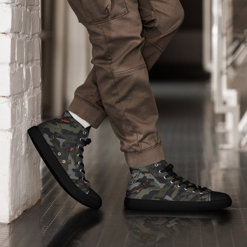 Jager Built by Fire Signature CAMO Mens High-Top Canvas Shoes - 5