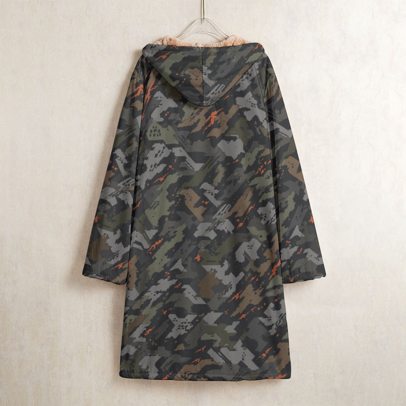 Jager Built by Fire Signature CAMO Men’s Horn Button Long Fleece Coat - Jacket