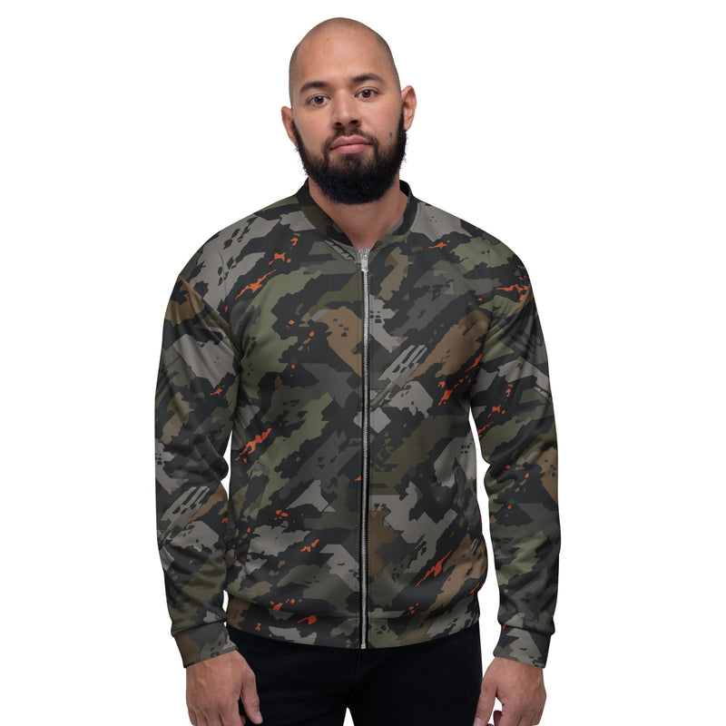 Jager Built by Fire Signature CAMO Unisex Bomber Jacket