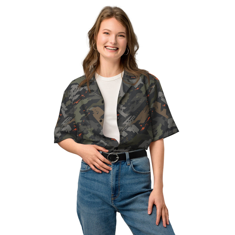 Jager Built by Fire Signature CAMO Unisex Short-Sleeve Button Shirt - Button-Up