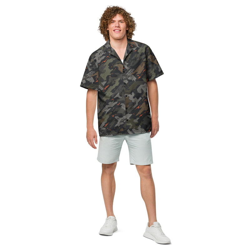 Jager Built by Fire Signature CAMO Unisex Short-Sleeve Button Shirt - Button-Up