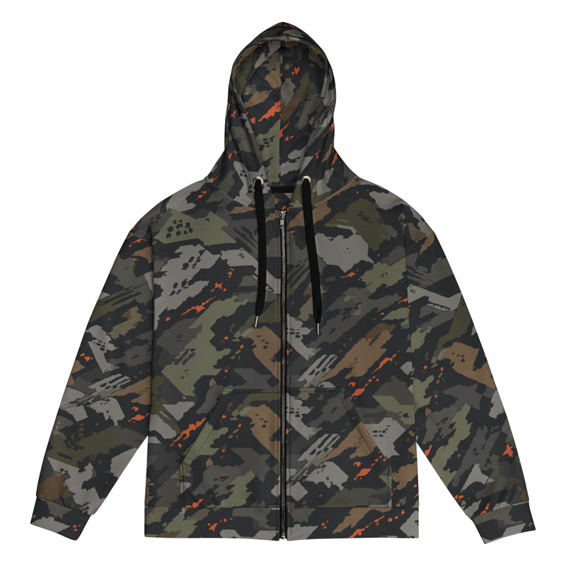 Jager Built by Fire Signature CAMO Unisex Zip Hoodie - 2XS