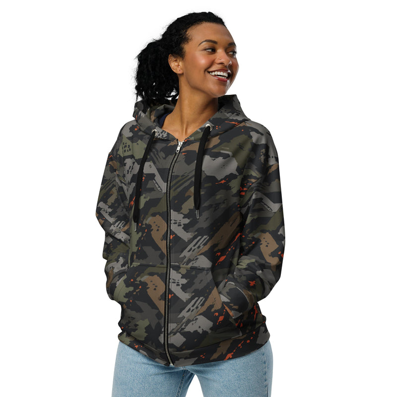 Jager Built by Fire Signature CAMO Unisex Zip Hoodie