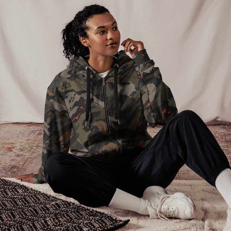 Jager Built by Fire Signature CAMO Unisex Zip Hoodie