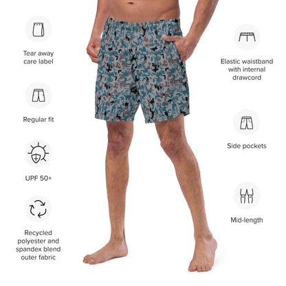 Japanese Air Self-Defense Force (JASDF) Digital CAMO swim trunks - Mens Swim Trunks