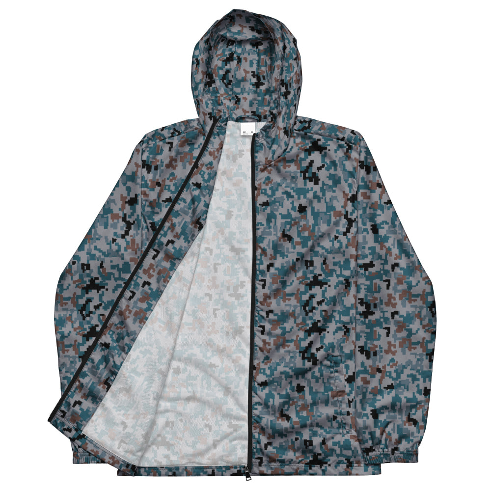 Japanese Air Self-Defense Force (JASDF) Digital CAMO Men’s windbreaker - Mens Windbreaker