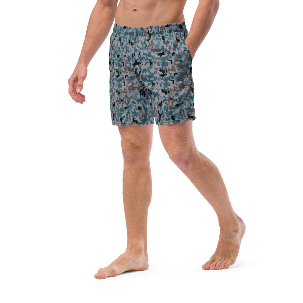 Japanese Air Self-Defense Force (JASDF) Digital CAMO swim trunks - Mens Swim Trunks