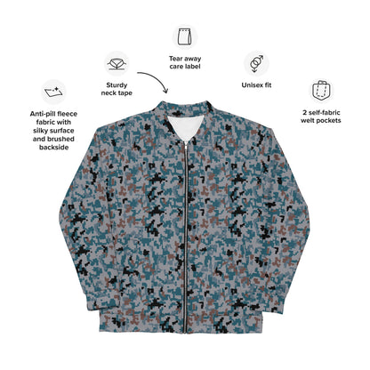 Japanese Air Self-Defense Force (JASDF) Digital CAMO Unisex Bomber Jacket