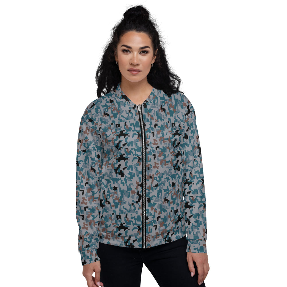 Japanese Air Self-Defense Force (JASDF) Digital CAMO Unisex Bomber Jacket