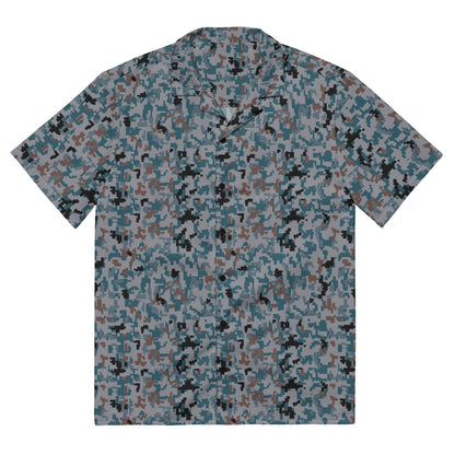 Japanese Air Self-Defense Force (JASDF) Digital CAMO Unisex button shirt - 2XS - Button Shirt