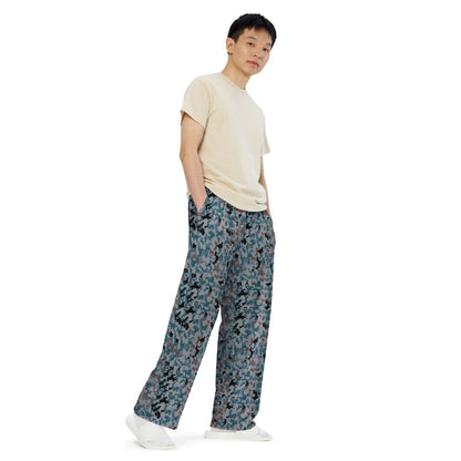 Japanese Air Self-Defense Force (JASDF) Digital CAMO unisex wide-leg pants - Unisex Wide-Leg Pants