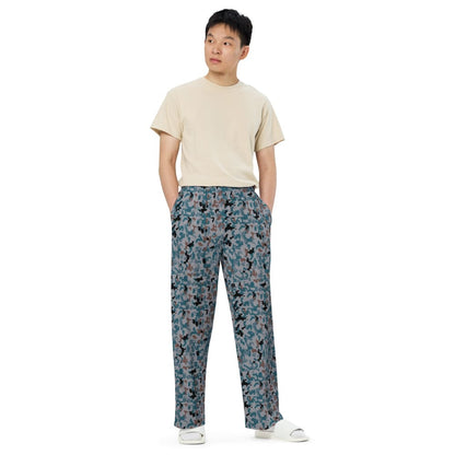 Japanese Air Self-Defense Force (JASDF) Digital CAMO unisex wide-leg pants - Unisex Wide-Leg Pants