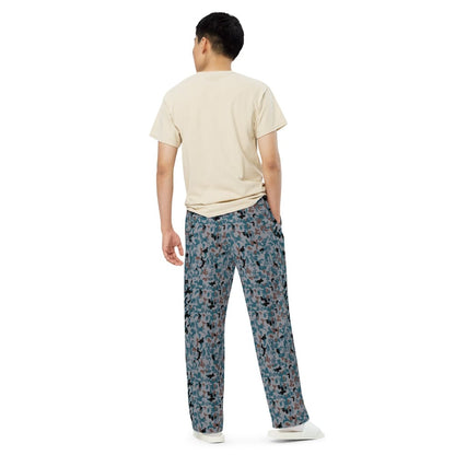 Japanese Air Self-Defense Force (JASDF) Digital CAMO unisex wide-leg pants - Unisex Wide-Leg Pants