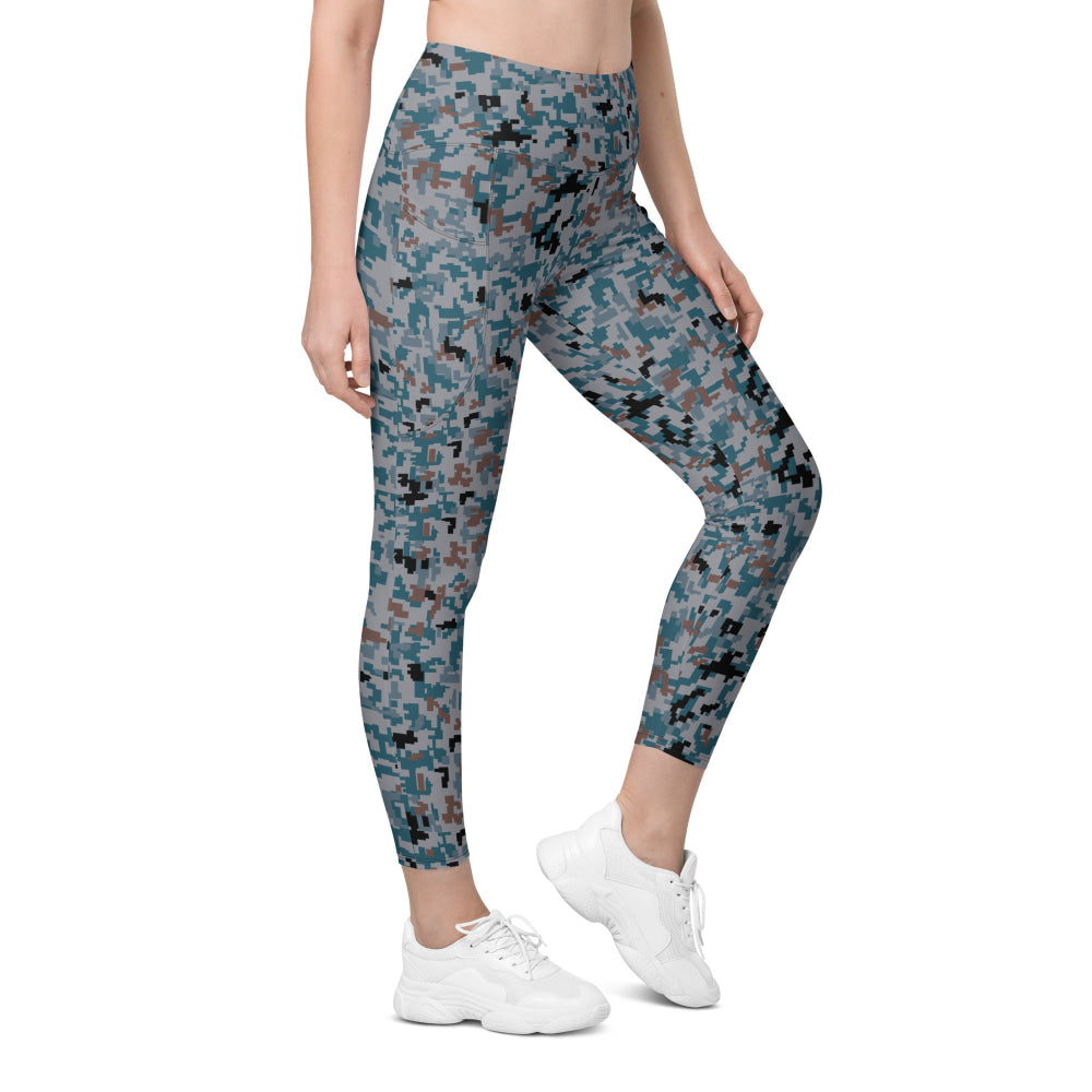 Japanese Air Self-Defense Force (JASDF) Digital CAMO Women’s Leggings with pockets - 2XS