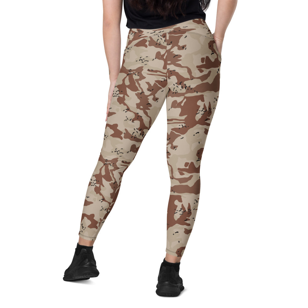 Japanese Desert CAMO Leggings with pockets - Womens With Pockets