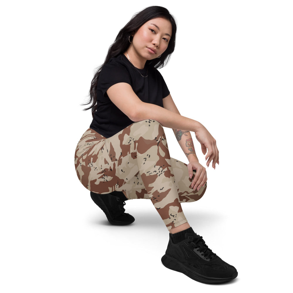 Japanese Desert CAMO Leggings with pockets - Womens With Pockets