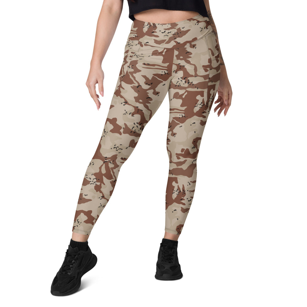 Japanese Desert CAMO Leggings with pockets - Womens With Pockets