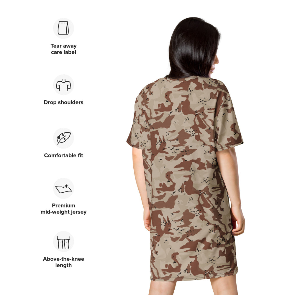 Japanese Desert CAMO T-shirt dress - Womens T-Shirt Dress