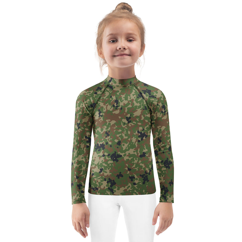 Jietai Type 2 Woodland CAMO Kids Rash Guard