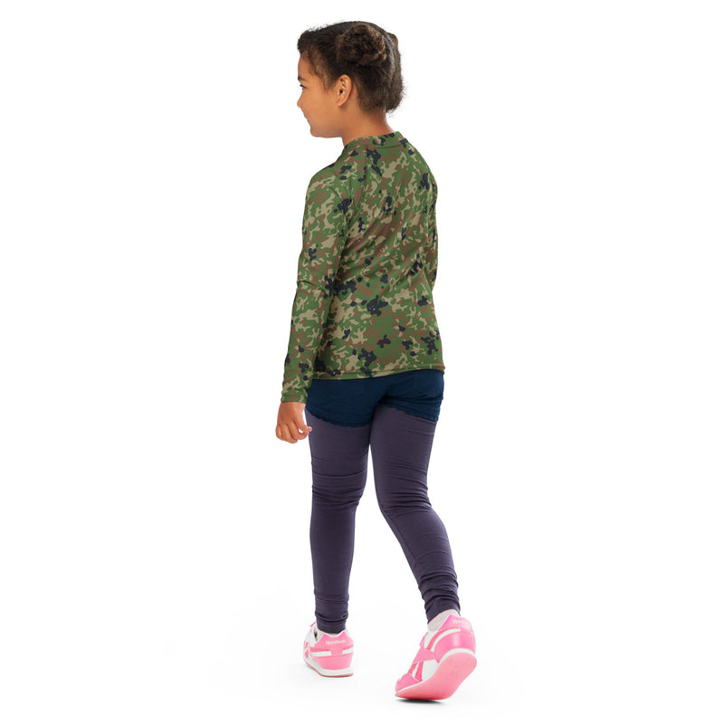 Jietai Type 2 Woodland CAMO Kids Rash Guard