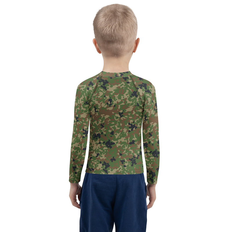 Jietai Type 2 Woodland CAMO Kids Rash Guard