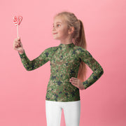 Jietai Type 2 Woodland CAMO Kids Rash Guard