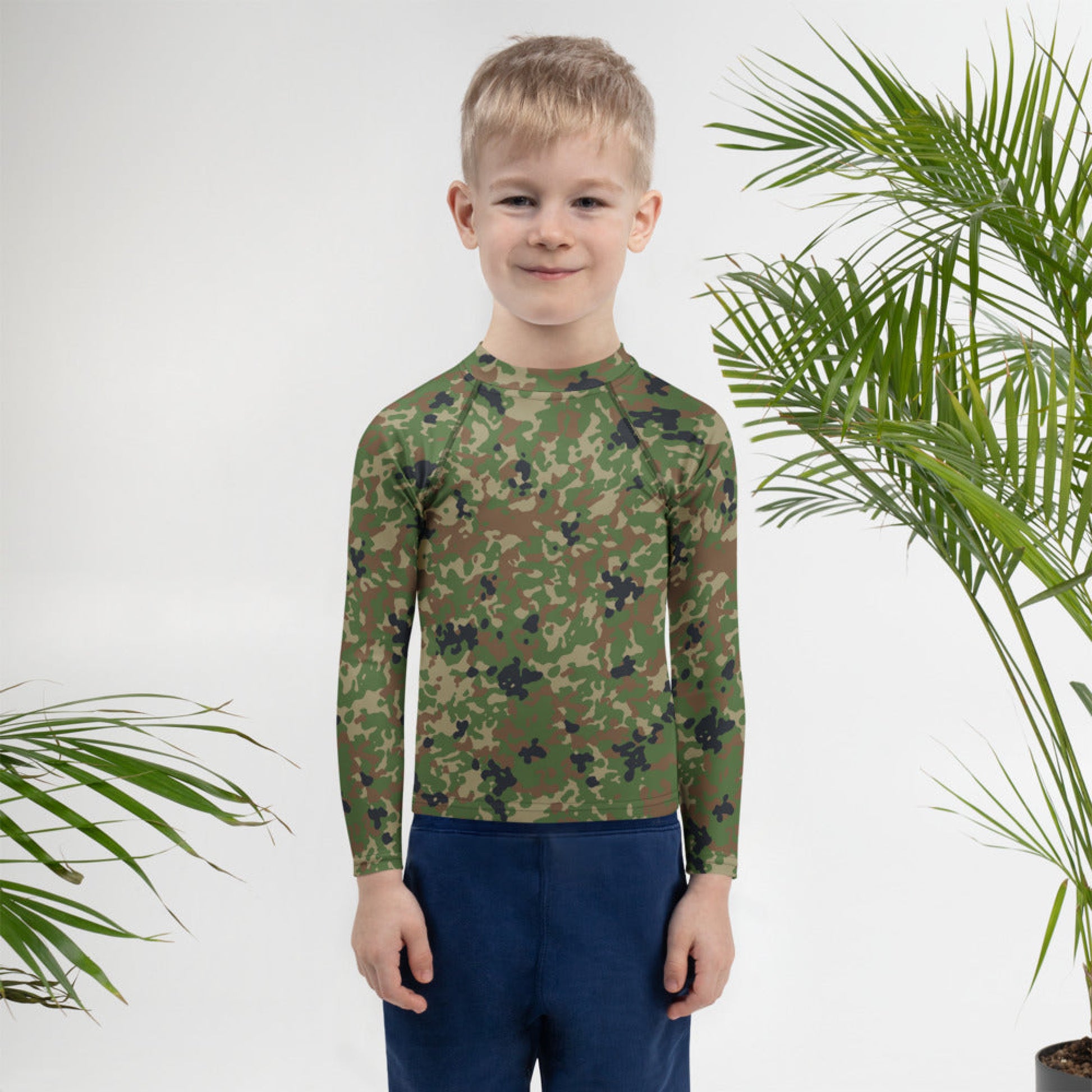 Japanese Flecktarn Jietai Woodland CAMO Kids Rash Guard