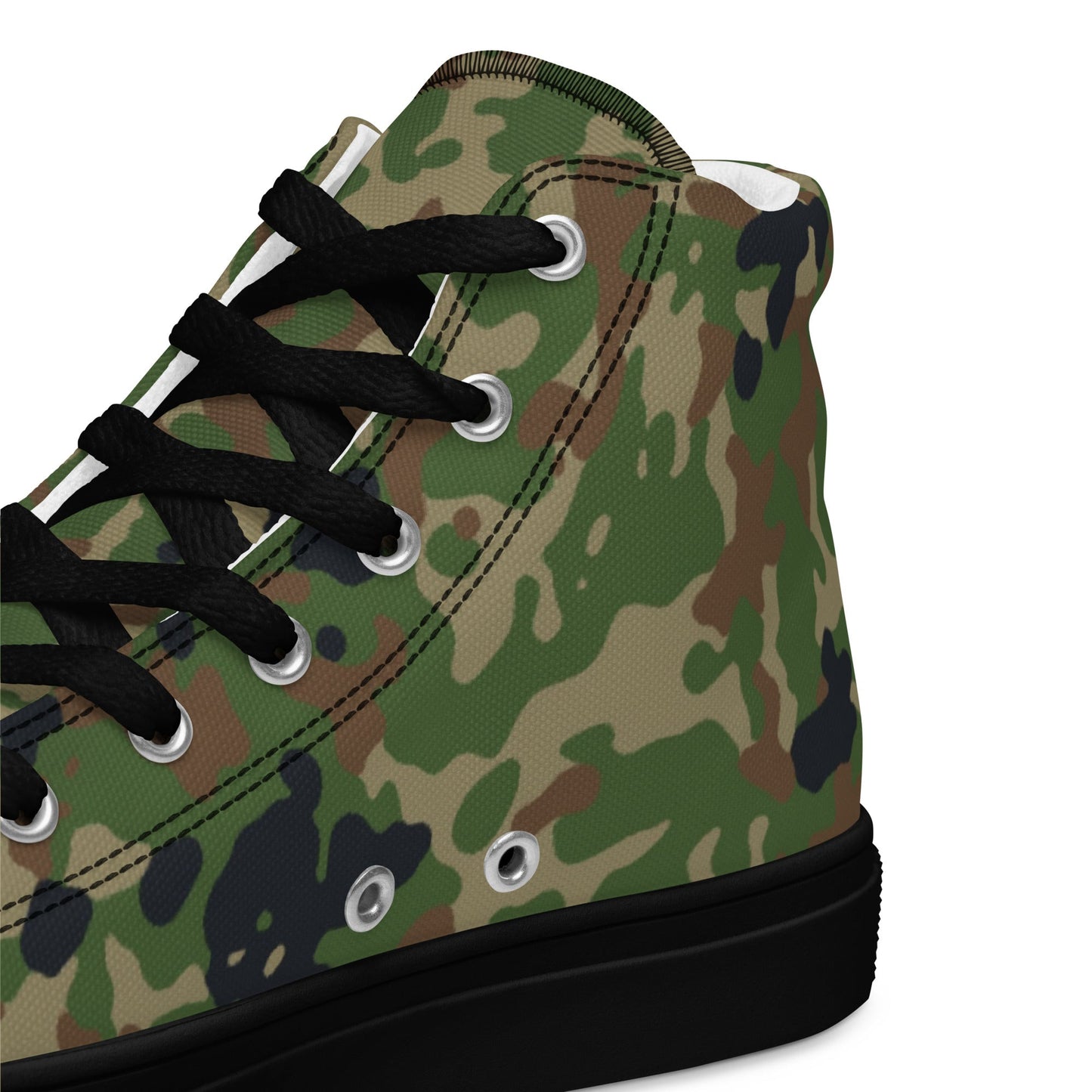 Japanese Flecktarn Jietai Woodland CAMO Mens high top canvas shoes - High Top Canvas Shoes