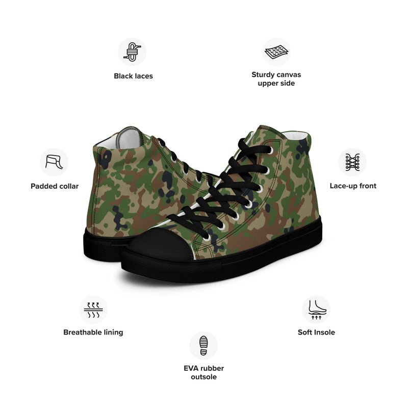 Japanese Jietai Type 2 Woodland CAMO Mens High-Top Canvas Shoes