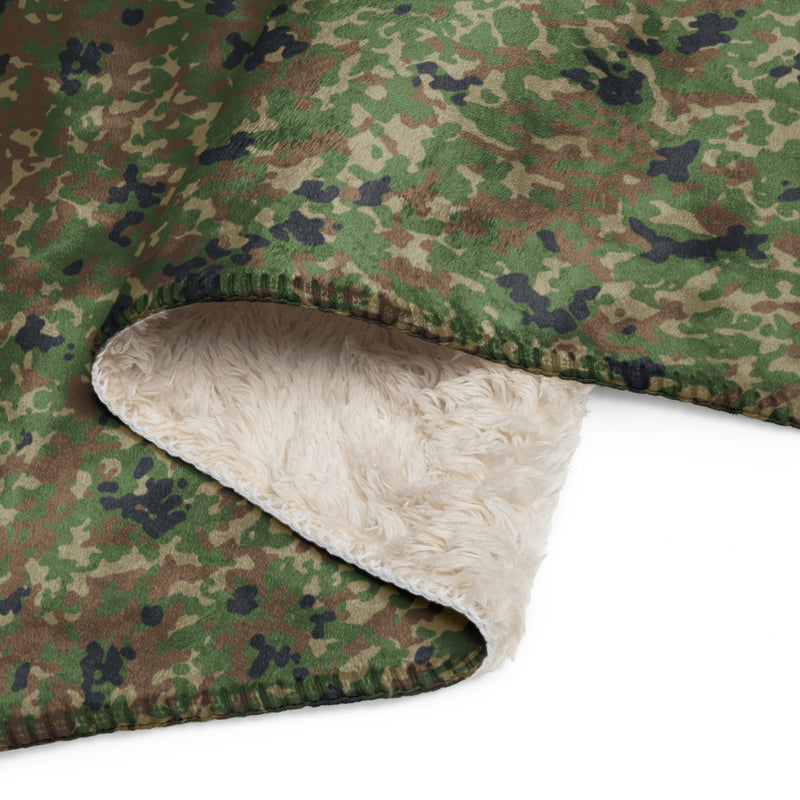 Japanese Jietai Type 2 Woodland CAMO Sherpa Blanket