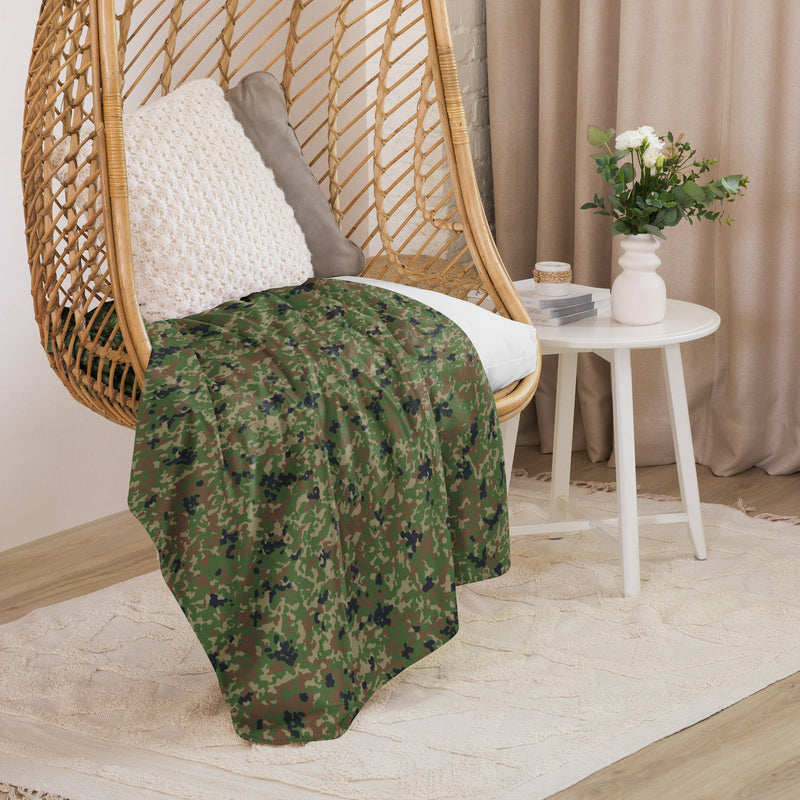 Japanese Jietai Type 2 Woodland CAMO Sherpa Blanket