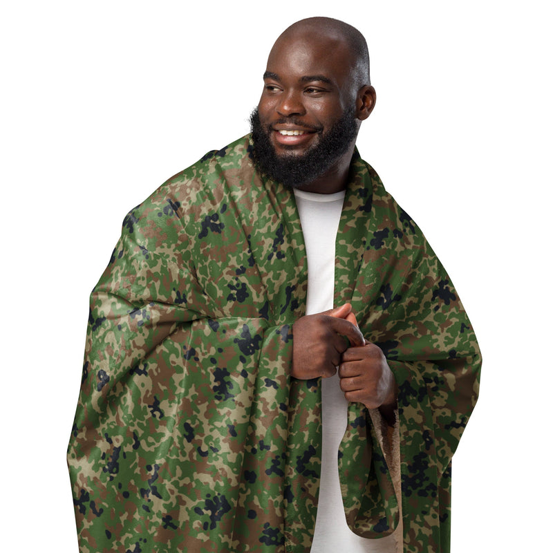 Japanese Jietai Type 2 Woodland CAMO Sherpa Blanket