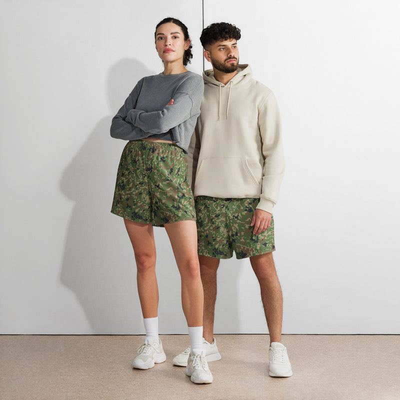 Japanese Jietai Type 2 Woodland CAMO Unisex Athletic Long Shorts