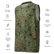 Japanese Jietai Type 2 Woodland CAMO Unisex Basketball Jersey