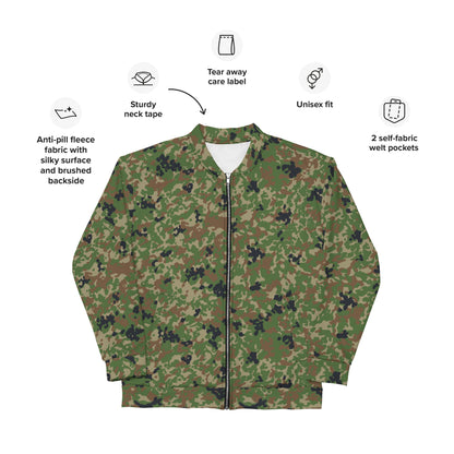 Japanese Flecktarn Jietai Woodland CAMO Unisex Bomber Jacket - Jackets