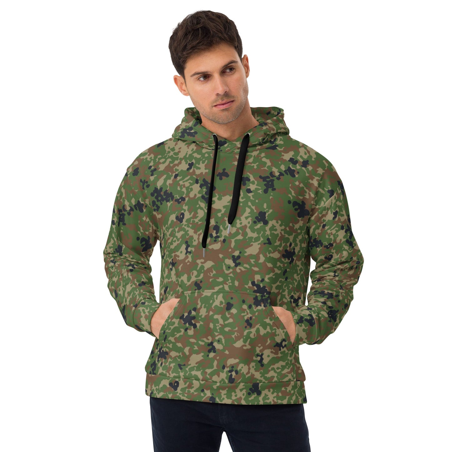 Japanese Flecktarn Jietai Woodland CAMO Unisex Hoodie - 2XS - Hoodies