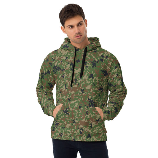 Japanese Flecktarn Jietai Woodland CAMO Unisex Hoodie - 2XS - Hoodies