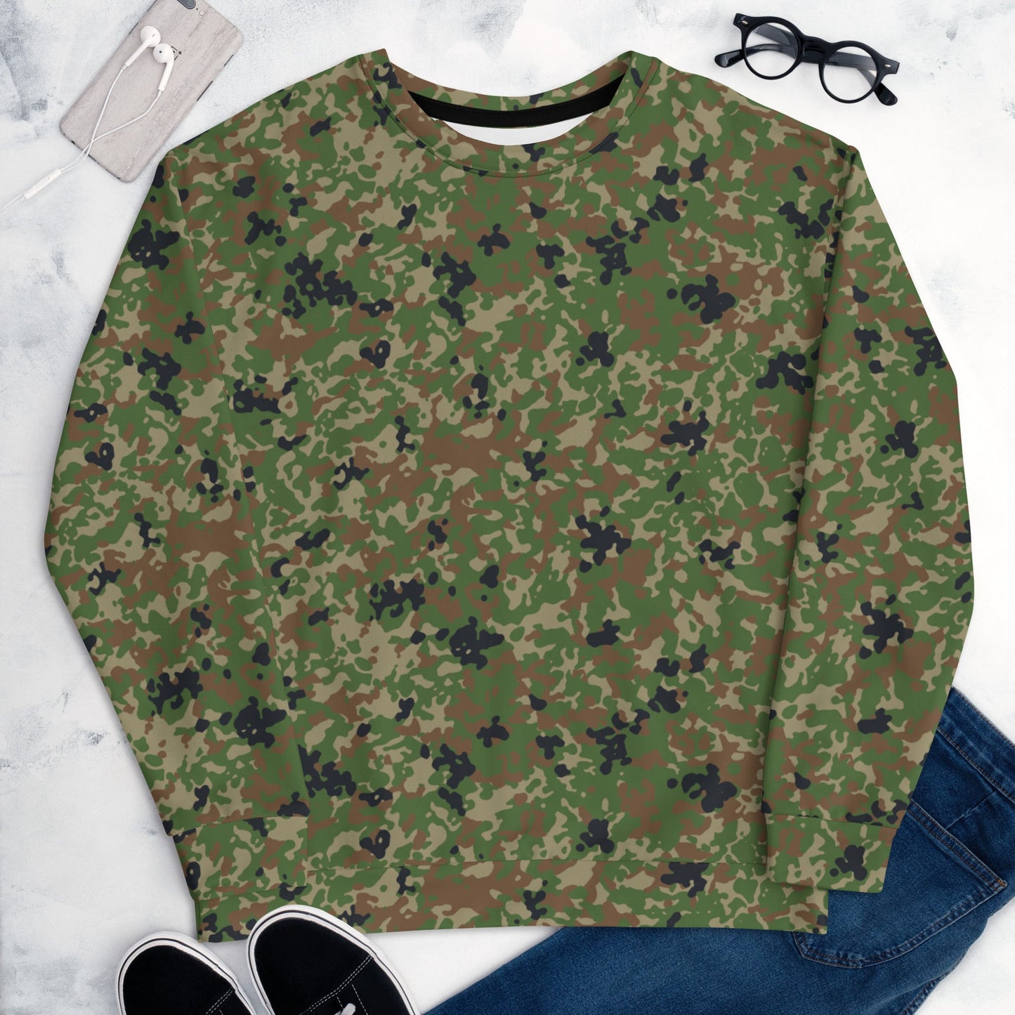 Japanese Flecktarn Jietai Woodland CAMO Unisex Sweatshirt - Sweatshirts
