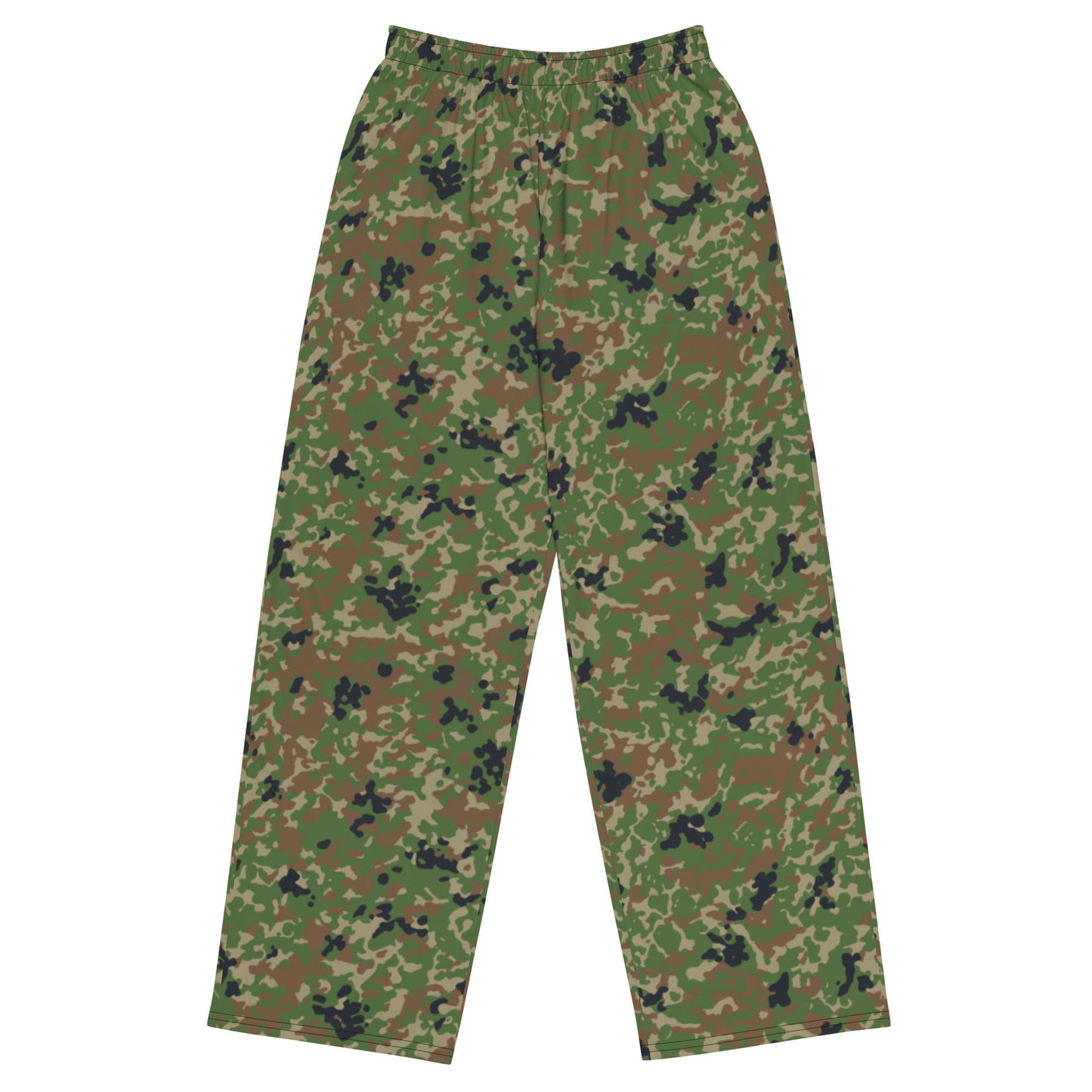 Japanese Flecktarn Jietai Woodland CAMO unisex wide-leg pants - 2XS - Wide-leg Pants
