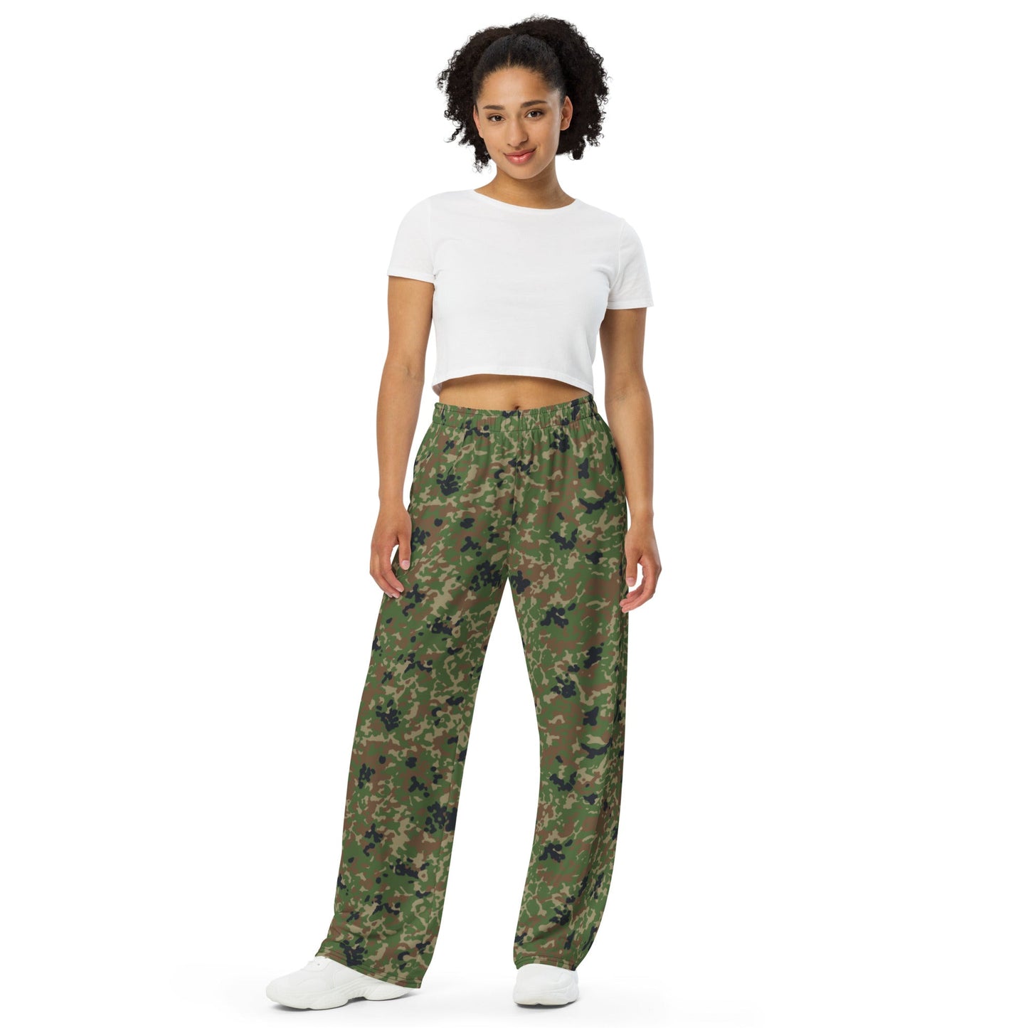 Japanese Flecktarn Jietai Woodland CAMO unisex wide-leg pants - Wide-leg Pants