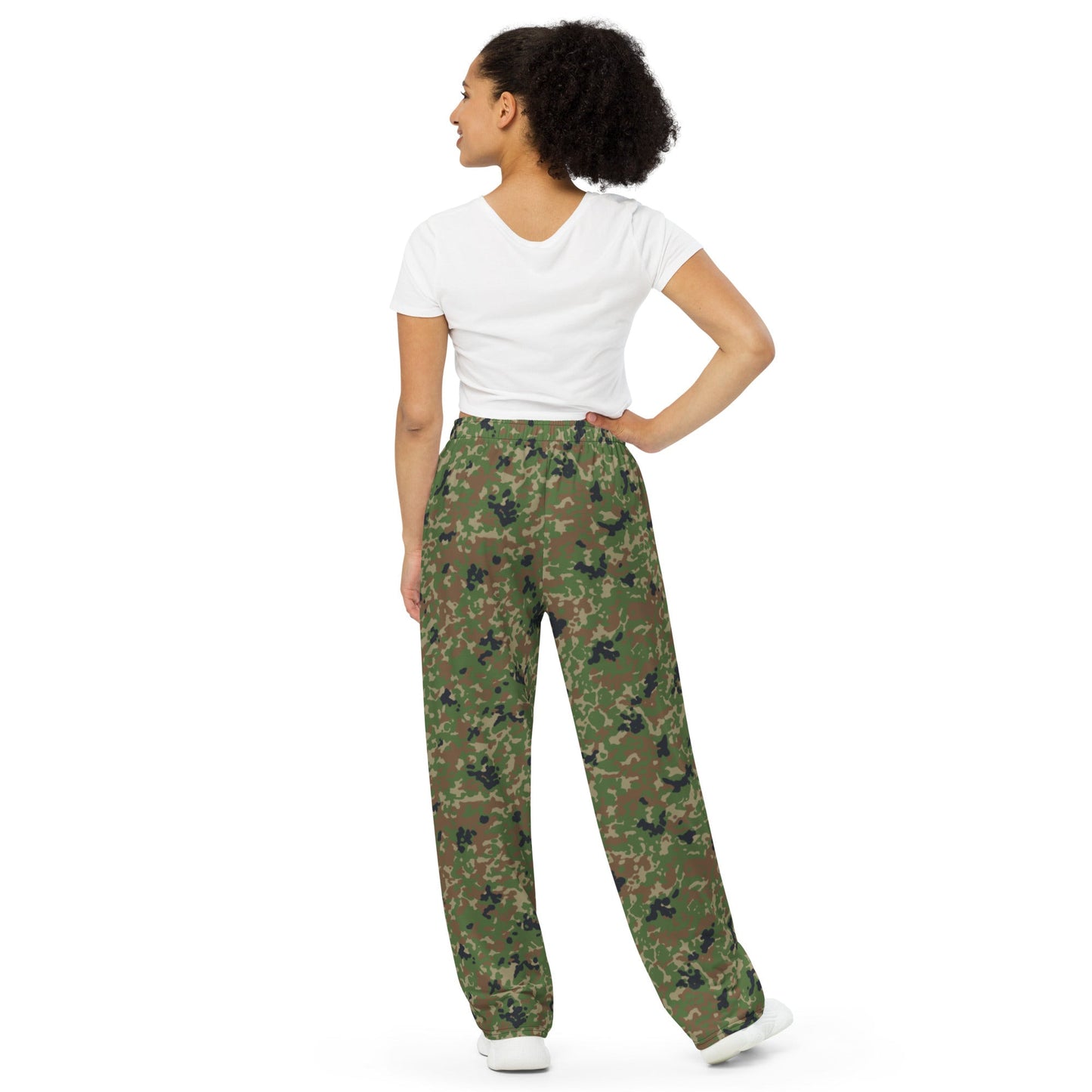 Japanese Flecktarn Jietai Woodland CAMO unisex wide-leg pants - Wide-leg Pants