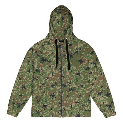 Japanese Flecktarn Jietai Woodland CAMO Unisex zip hoodie - 2XS - Zip Hoodies