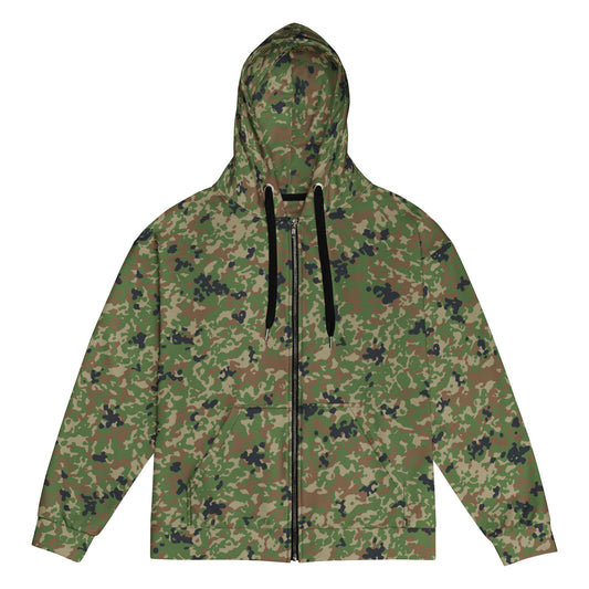 Japanese Flecktarn Jietai Woodland CAMO Unisex zip hoodie - 2XS - Zip Hoodies